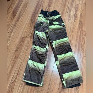 Burton Brown and Green Snow Pants